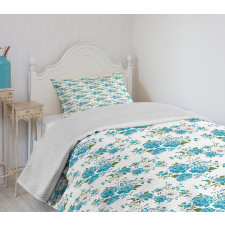 Daisy and Roses Flower Bedspread Set