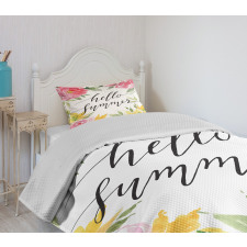 Hand Lettering Summer Bedspread Set