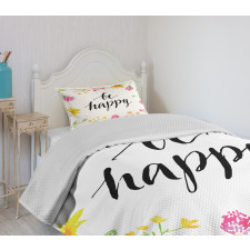 Be Happy Wildflowers Bedspread Set