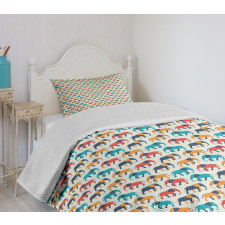 Retro Colorful Safari Bedspread Set