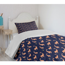 Funny Animals Night Sky Bedspread Set