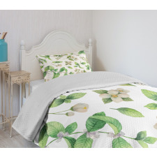 Springtime Floral Buds Bedspread Set