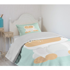 Graphic Happy Yeti Bedspread Set