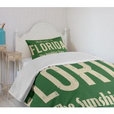 Old Rusty Road Sign Bedspread Set