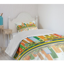 American City Skyline Bedspread Set