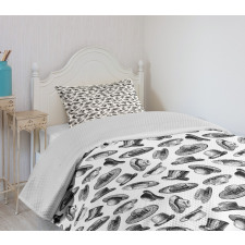 Twenties Fashion Hats Bedspread Set