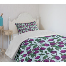 Branches of Plum Fruit Bedspread Set
