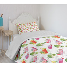 Watercolor Fresh Smoothie Bedspread Set