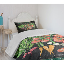 Chalkboard Organic Food Bedspread Set