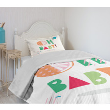 Flat Art Geometric Bedspread Set