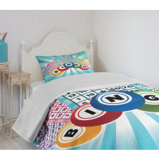 Colorful Cards Balls Bedspread Set