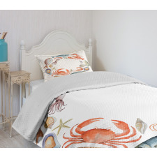 Aquarelle Tasty Seafood Bedspread Set