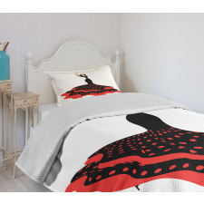 Flamenco Woman Folkloric Bedspread Set