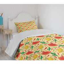 Dancing Mexican Woman Bedspread Set