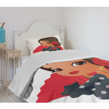 Chibi Flamenco Costume Bedspread Set