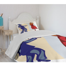 Funky Dancer Couple Bedspread Set