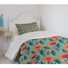 Vibrant Floral Art Bedspread Set