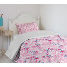 Romantic Rose Blossoms Bedspread Set