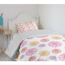 Colorful Garden Flowers Bedspread Set