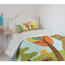 Childish Forest Animals Bedspread Set