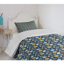 Lemons with Oranges Bedspread Set