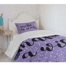 Uplifting Wish Slogan Bedspread Set