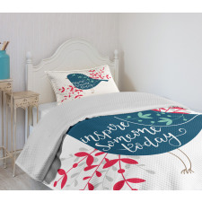 Sparrow with Foliage Bedspread Set