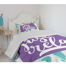 Calligraphic Message Bedspread Set