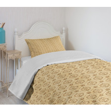 Diamond Shape Dots Bedspread Set