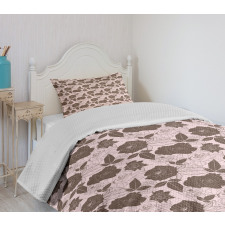 Contrast Spring Petals Bedspread Set