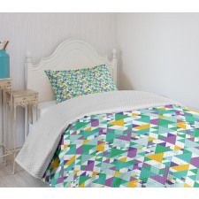 Triangles Mardi Grass Bedspread Set