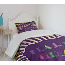 Mardi Gras Cartoon Bedspread Set