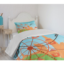 Flat Art Colorful Bedspread Set