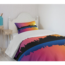 Skyline at Sunset Bedspread Set