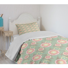 Abstract Lemon Slices Bedspread Set