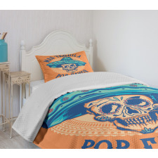 Skull Sombrero Tequila Bedspread Set