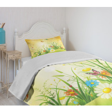 Colorful Meadow Scenery Bedspread Set