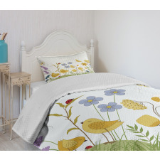 Lively Summer Garden Bedspread Set