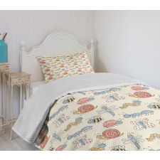 Snail Ladybug Nursery Bedspread Set