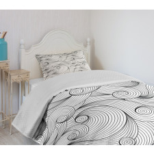 Curled Waves Bedspread Set