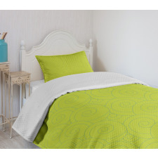 Vibrant Colored Curls Bedspread Set