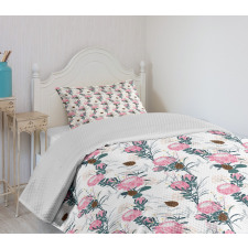 Feminine Blossoms Nature Bedspread Set