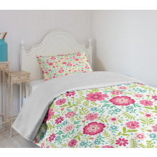 Blossoming Field Fern Leaves Bedspread Set