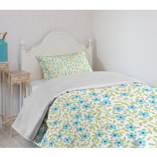 Summer Daisies Vintage Motif Bedspread Set