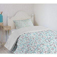 Soft Ornamental Field Design Bedspread Set