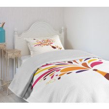 Colorful Champagne Splash Bedspread Set