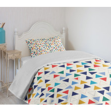 Colorful Simple Triangles Bedspread Set