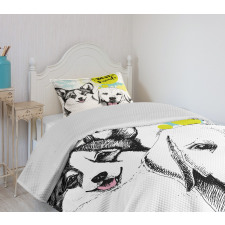 Best Friends Typography Bedspread Set