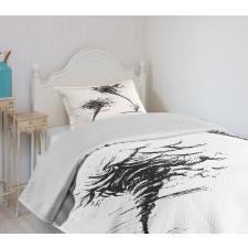 Hurricane in Sketch Style Bedspread Set