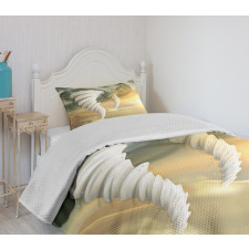 Abstract Hurricane Swirls Bedspread Set